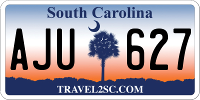 SC license plate AJU627