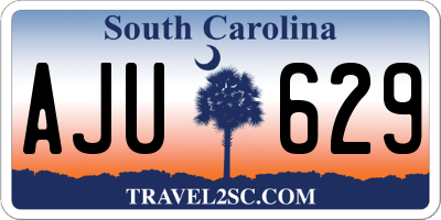 SC license plate AJU629
