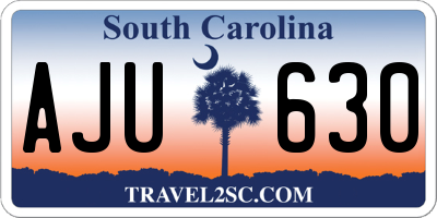 SC license plate AJU630