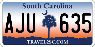 SC license plate AJU635