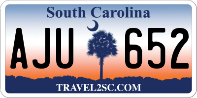 SC license plate AJU652