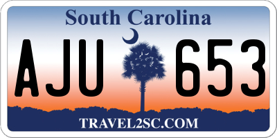 SC license plate AJU653