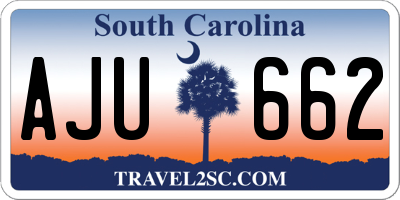 SC license plate AJU662