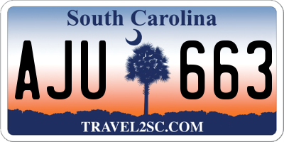 SC license plate AJU663