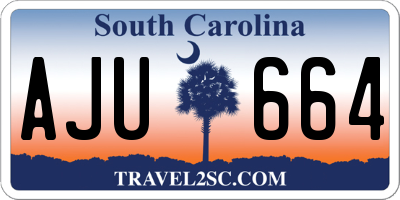 SC license plate AJU664