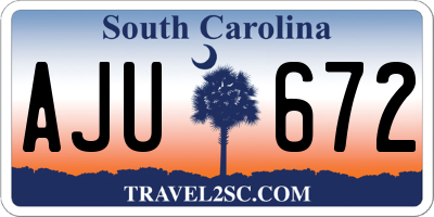 SC license plate AJU672
