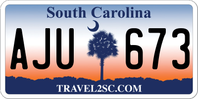 SC license plate AJU673