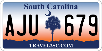 SC license plate AJU679