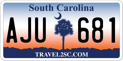 SC license plate AJU681