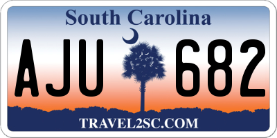 SC license plate AJU682