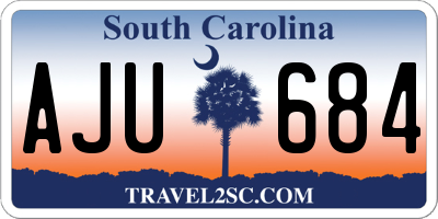 SC license plate AJU684