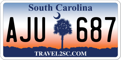SC license plate AJU687