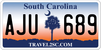 SC license plate AJU689