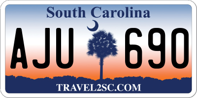 SC license plate AJU690