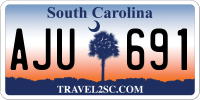 SC license plate AJU691