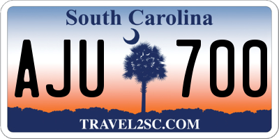 SC license plate AJU700