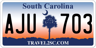 SC license plate AJU703