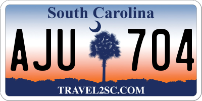 SC license plate AJU704