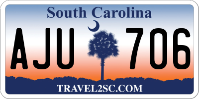 SC license plate AJU706