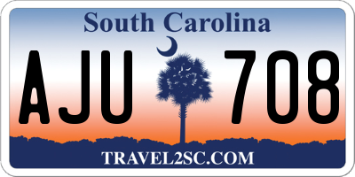 SC license plate AJU708