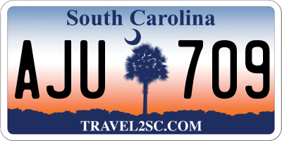 SC license plate AJU709