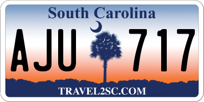 SC license plate AJU717