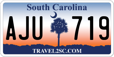 SC license plate AJU719