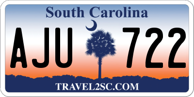 SC license plate AJU722
