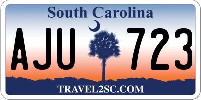 SC license plate AJU723