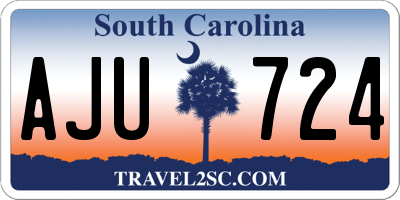 SC license plate AJU724