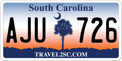 SC license plate AJU726