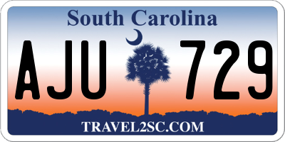 SC license plate AJU729