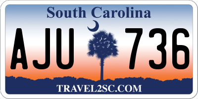 SC license plate AJU736
