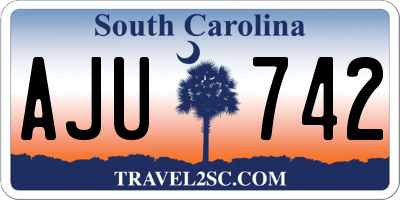 SC license plate AJU742
