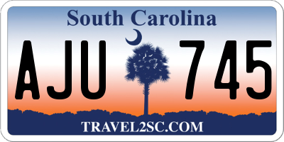 SC license plate AJU745