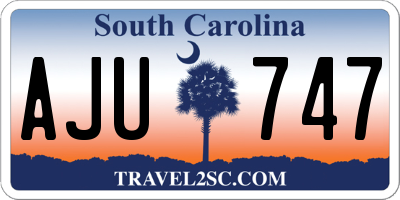 SC license plate AJU747