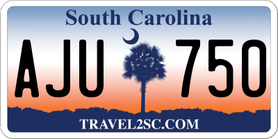 SC license plate AJU750