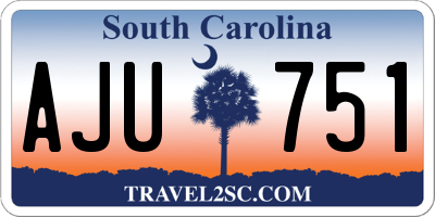 SC license plate AJU751