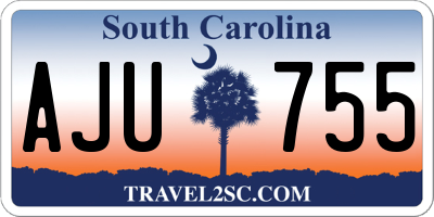 SC license plate AJU755