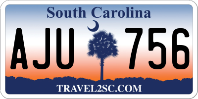 SC license plate AJU756