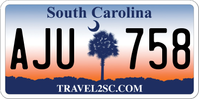SC license plate AJU758