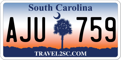 SC license plate AJU759