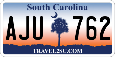 SC license plate AJU762