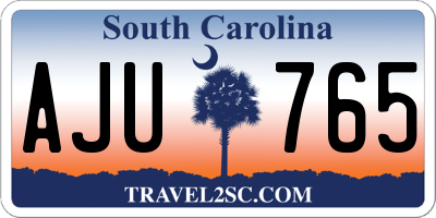 SC license plate AJU765