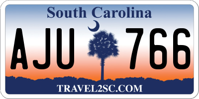 SC license plate AJU766