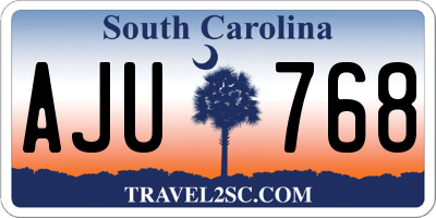 SC license plate AJU768