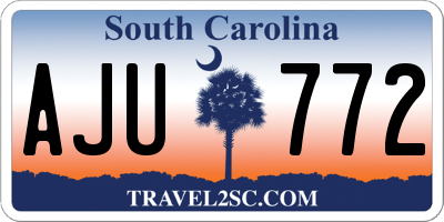 SC license plate AJU772