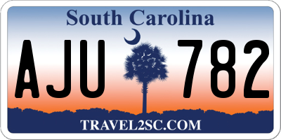 SC license plate AJU782