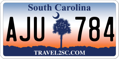 SC license plate AJU784