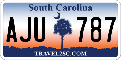 SC license plate AJU787